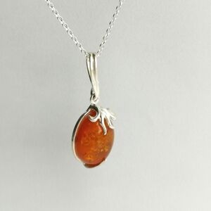 Genuine Baltic  Amber pendant in Sterling Silver 🆕